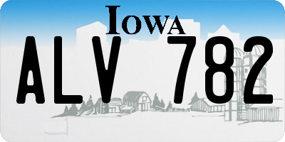 IA license plate ALV782