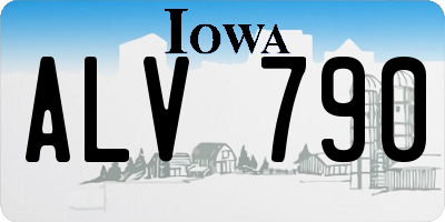 IA license plate ALV790