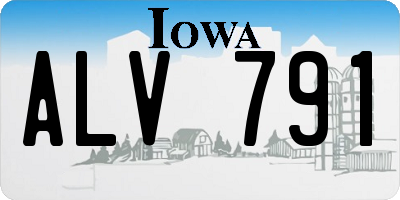 IA license plate ALV791