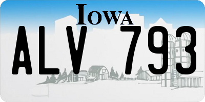 IA license plate ALV793