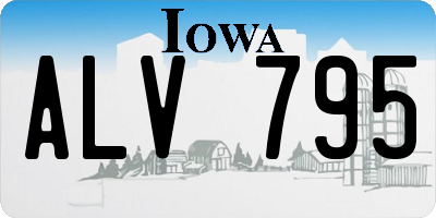 IA license plate ALV795