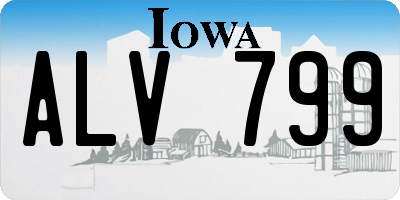 IA license plate ALV799