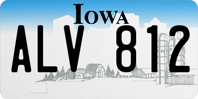 IA license plate ALV812