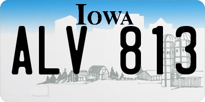 IA license plate ALV813
