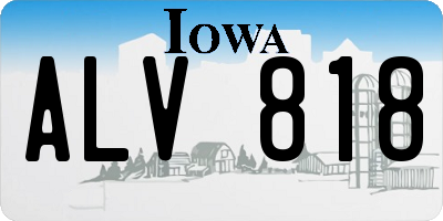 IA license plate ALV818