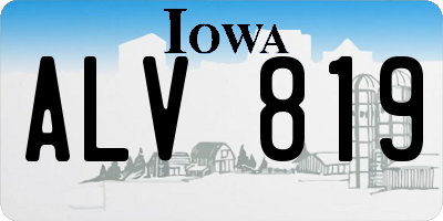 IA license plate ALV819