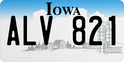 IA license plate ALV821