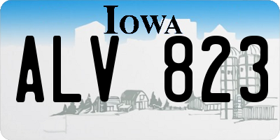 IA license plate ALV823