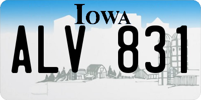 IA license plate ALV831