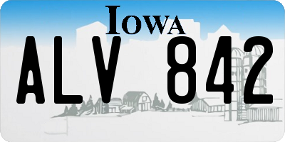 IA license plate ALV842