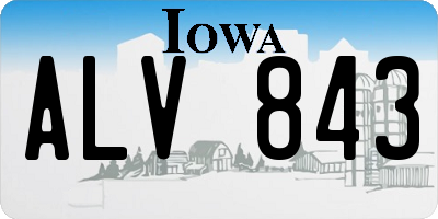 IA license plate ALV843