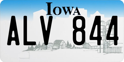 IA license plate ALV844
