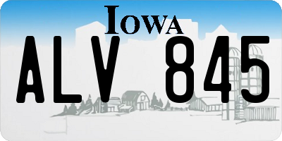 IA license plate ALV845
