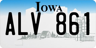 IA license plate ALV861
