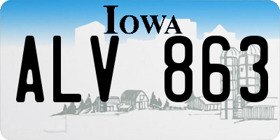 IA license plate ALV863