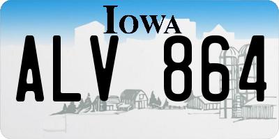 IA license plate ALV864