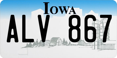 IA license plate ALV867