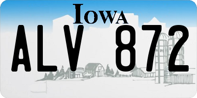 IA license plate ALV872