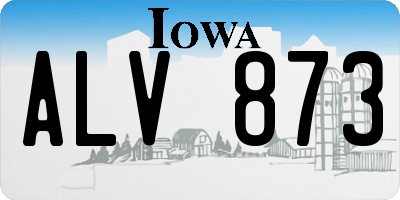 IA license plate ALV873