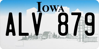 IA license plate ALV879