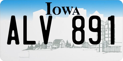 IA license plate ALV891