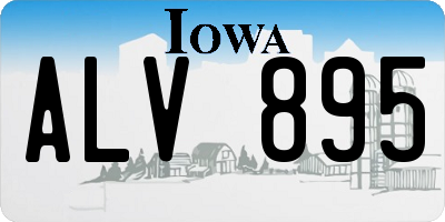 IA license plate ALV895