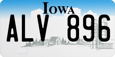 IA license plate ALV896