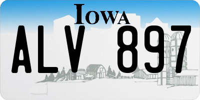 IA license plate ALV897