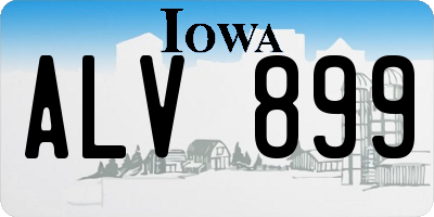 IA license plate ALV899