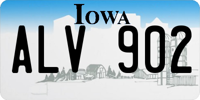 IA license plate ALV902