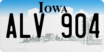 IA license plate ALV904