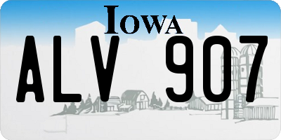 IA license plate ALV907