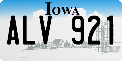 IA license plate ALV921