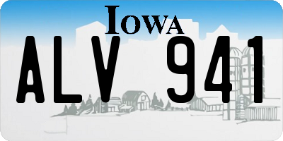 IA license plate ALV941