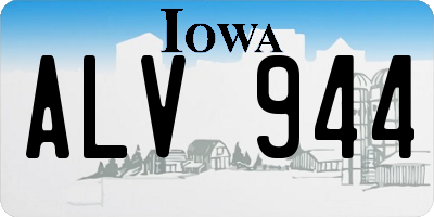IA license plate ALV944