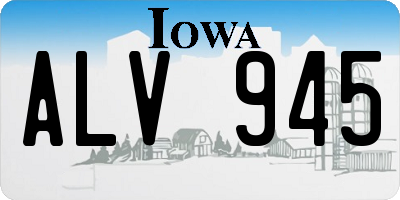 IA license plate ALV945