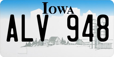 IA license plate ALV948