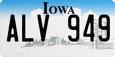 IA license plate ALV949