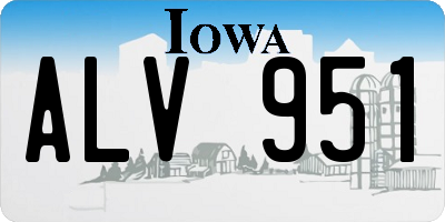 IA license plate ALV951