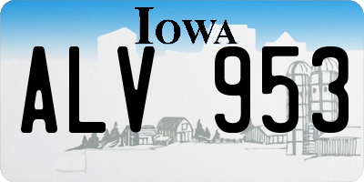 IA license plate ALV953