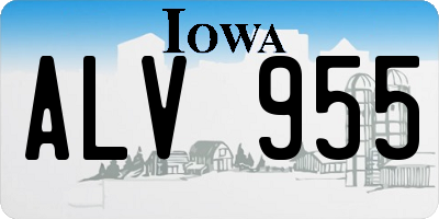 IA license plate ALV955