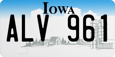 IA license plate ALV961