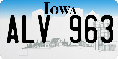 IA license plate ALV963