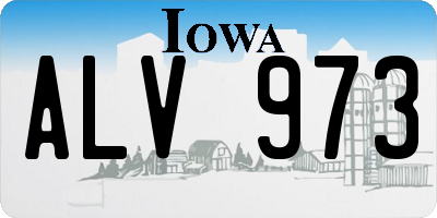IA license plate ALV973