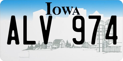 IA license plate ALV974