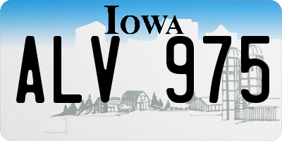IA license plate ALV975