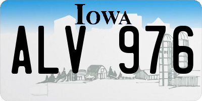 IA license plate ALV976