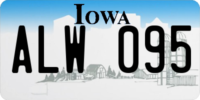 IA license plate ALW095