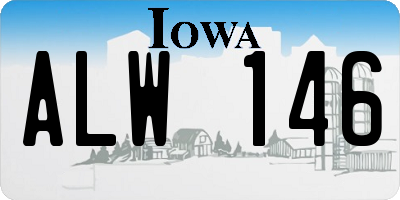 IA license plate ALW146