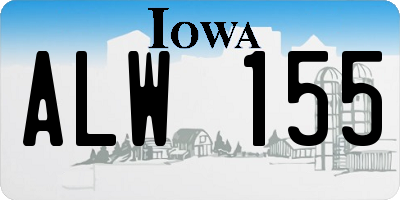 IA license plate ALW155